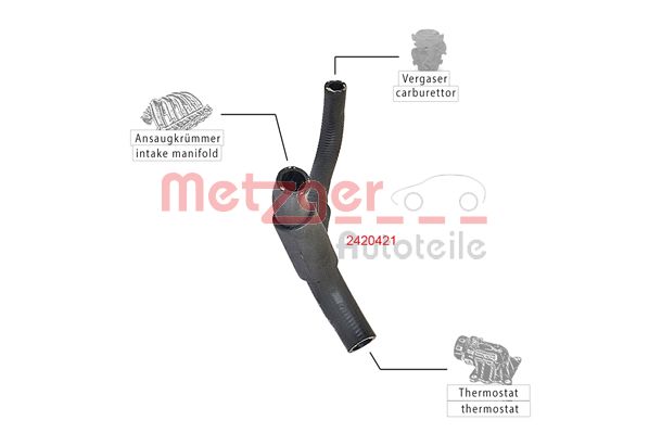 METZGER 2420421 Kühlerschlauch